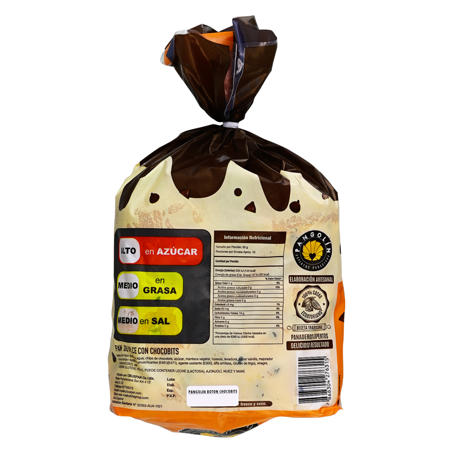 Botón Con Chocobits PANGOLÍN 350 G