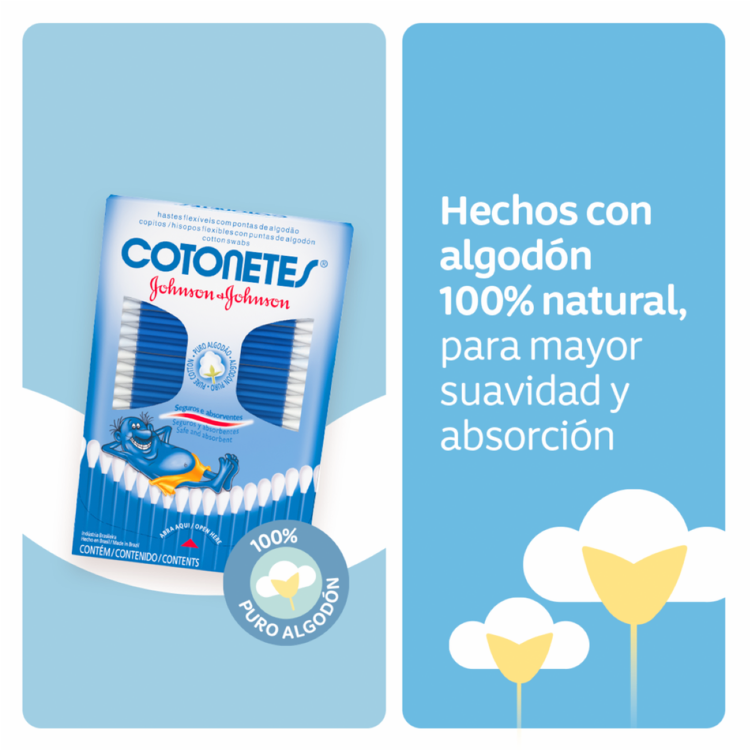 Cotonetes Seguros Y Absorventes JOHNSON & JOHNSON 150 U