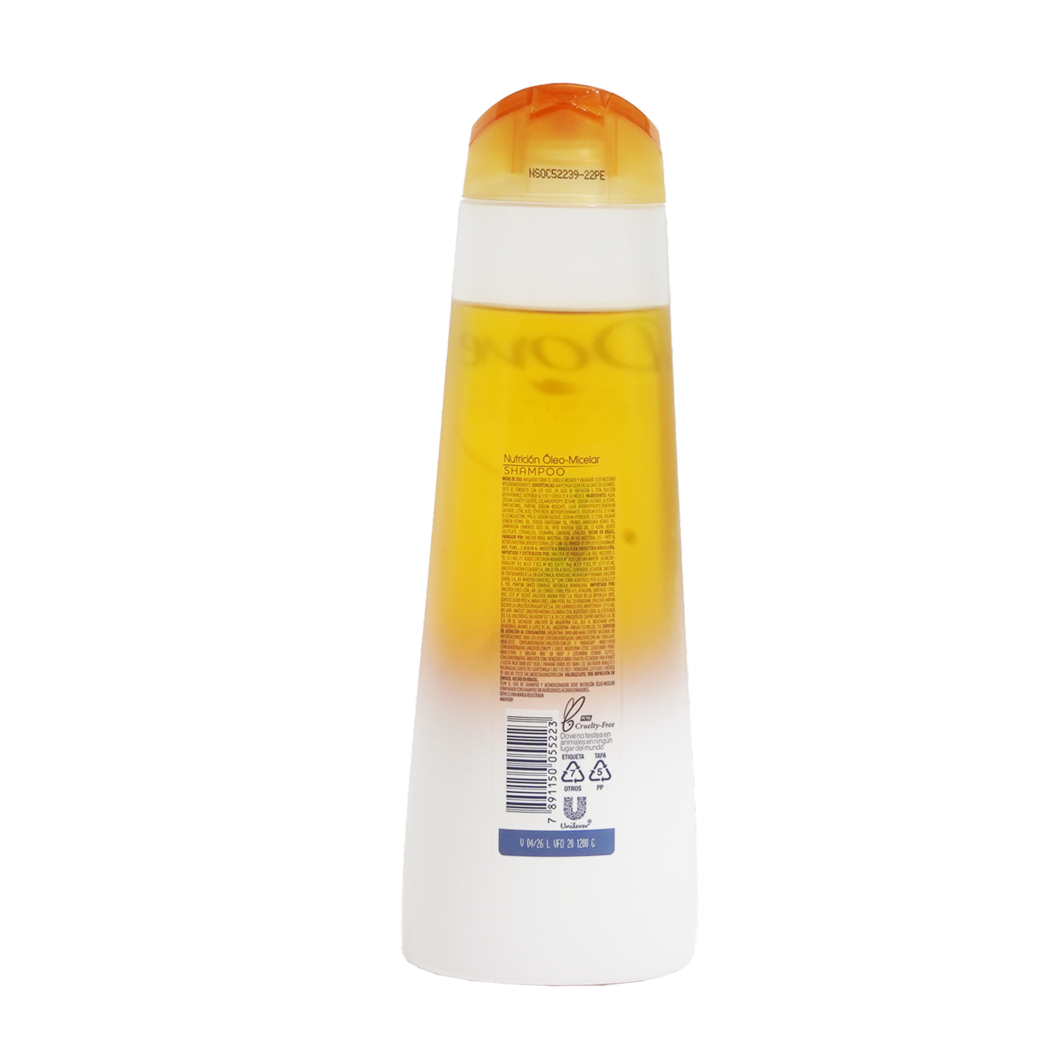 Shampoo De Cabello Nutrición Óleo Micelar DOVE 400 Ml