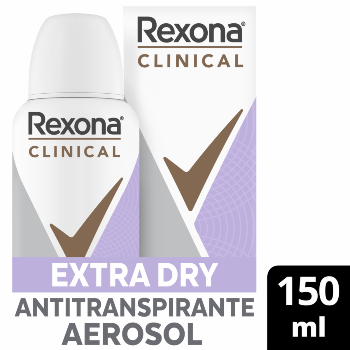 Desodorante En Aerosol Antitranspirante Para Mujer Clinical Extra Dry REXONA 150 Ml