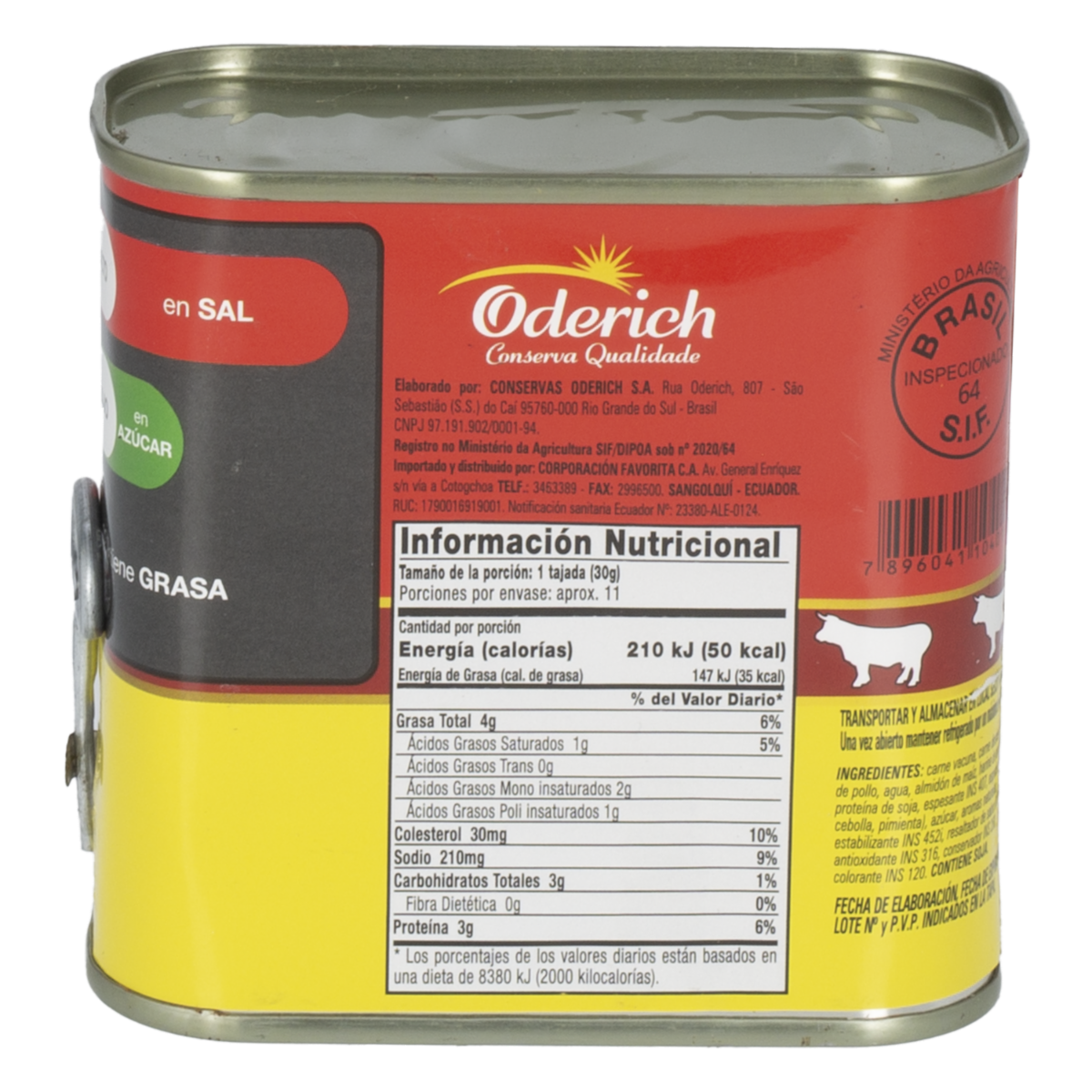 Jamonilla De Res En Conserva Enlatada ODERICH 320 G