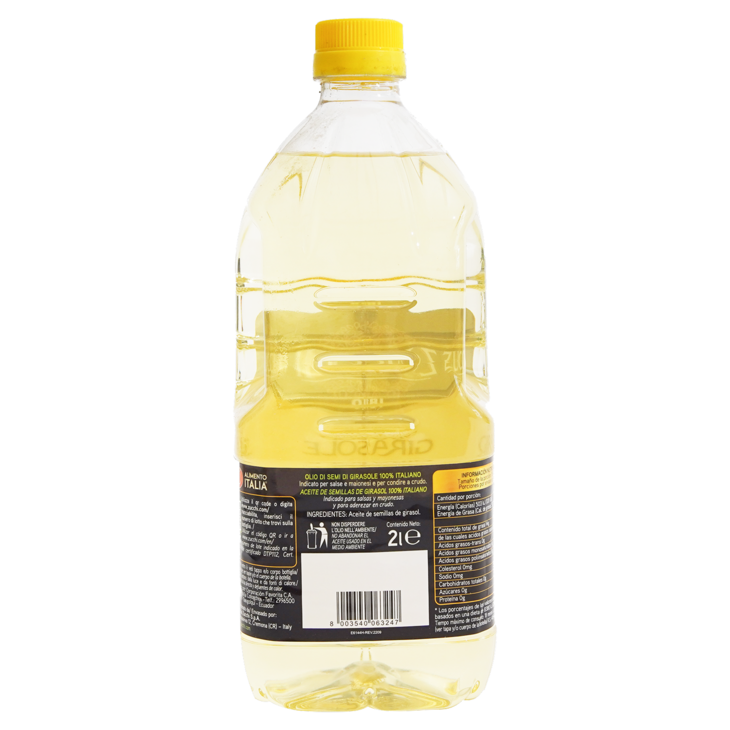 Aceite De Semillas De Girasol ZUCCHI 2000 Ml