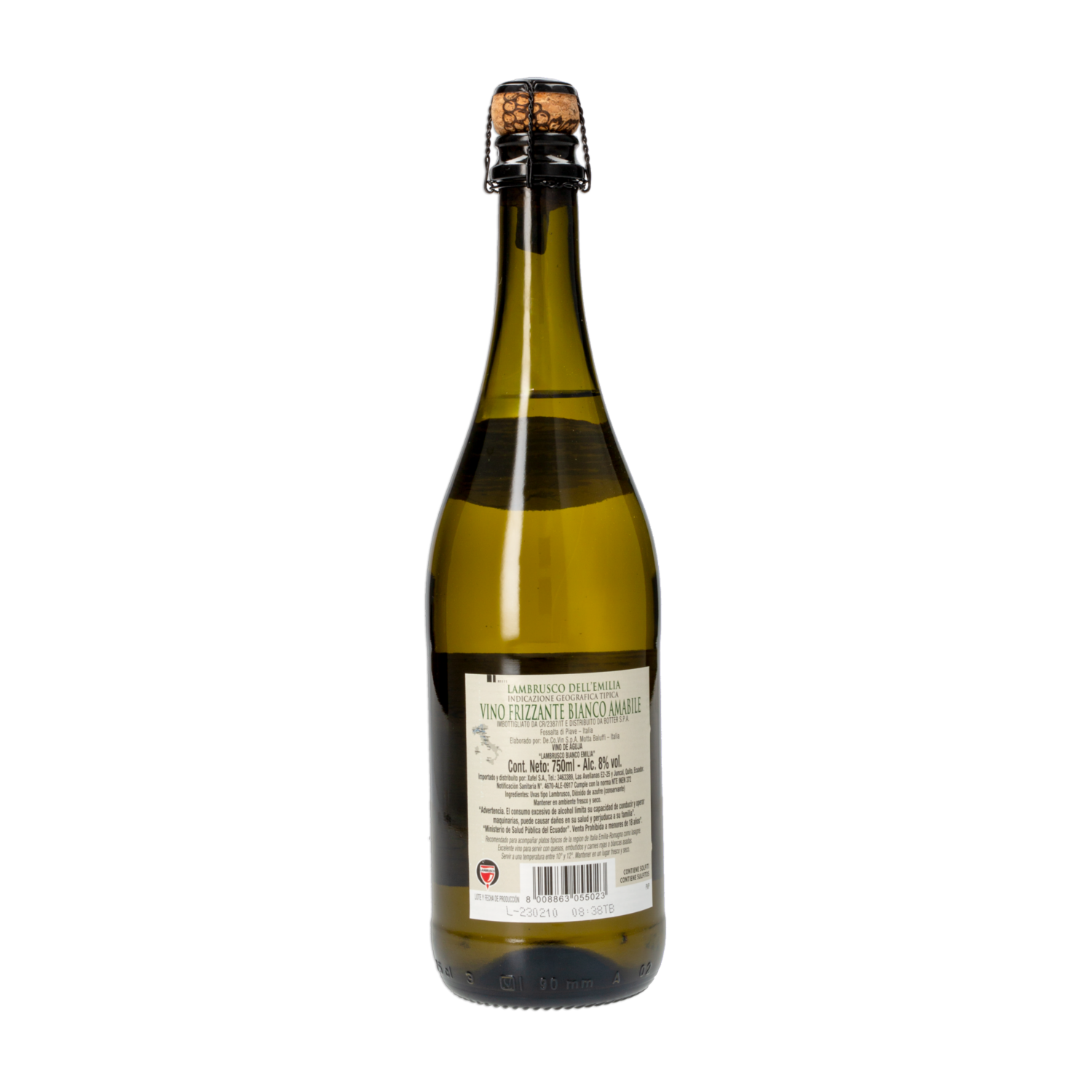 Vino Espumoso Lambrusco Emilia Bianco CASE ROSSE 750 Ml