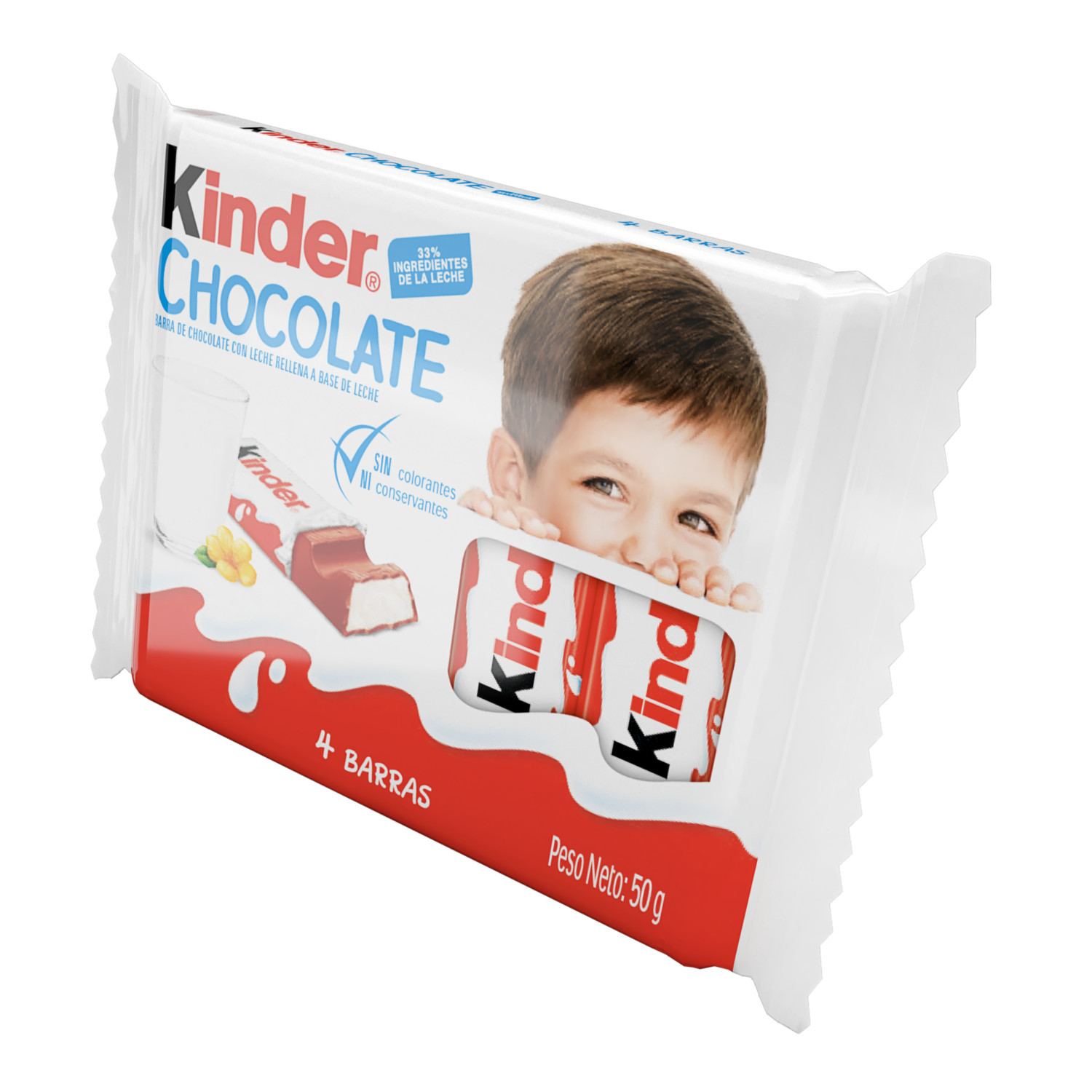 Chocolate En Barra 33% Ingredientes De La Leche KINDER 50 G