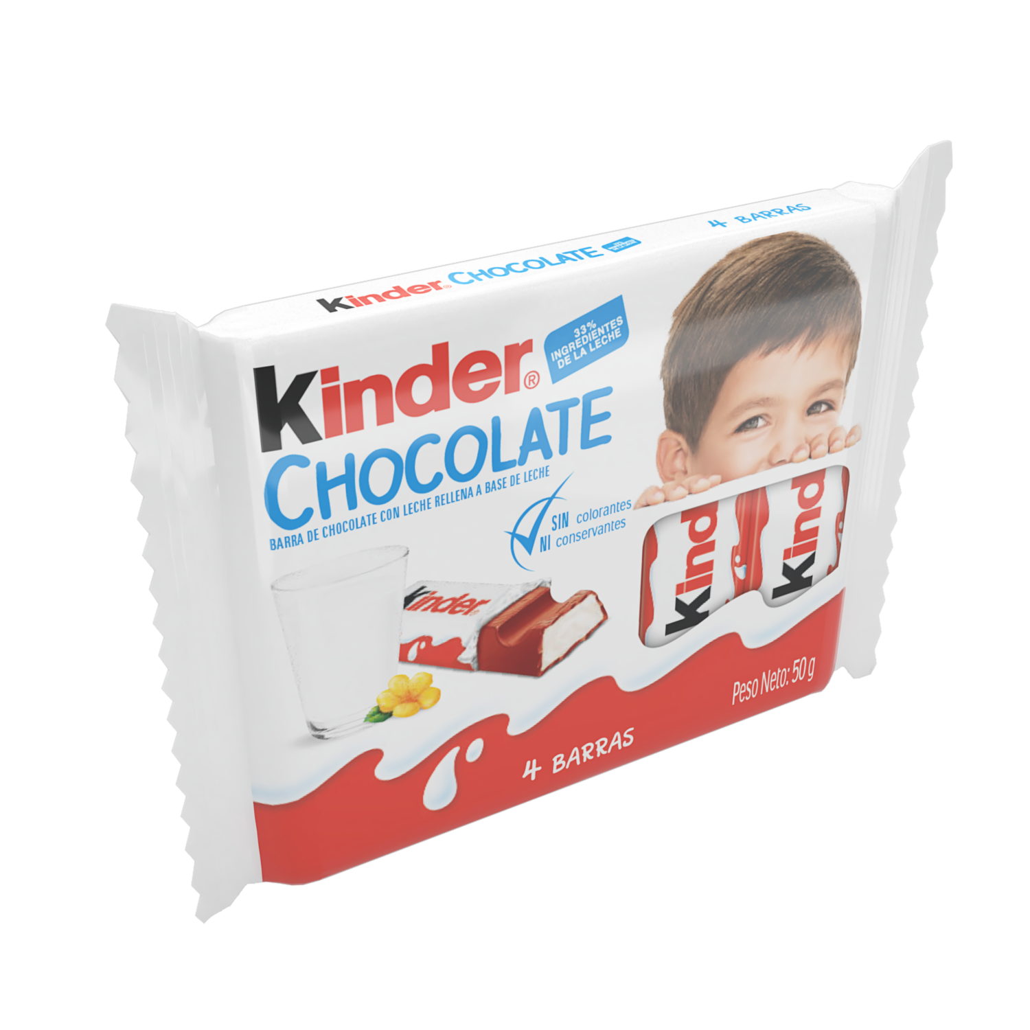 Chocolate En Barra 33% Ingredientes De La Leche KINDER 50 G