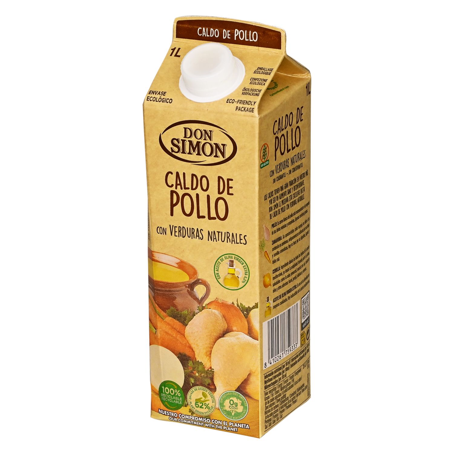 Caldo De Pollo Líquido Con Verduras DON SIMON 1 000 Ml