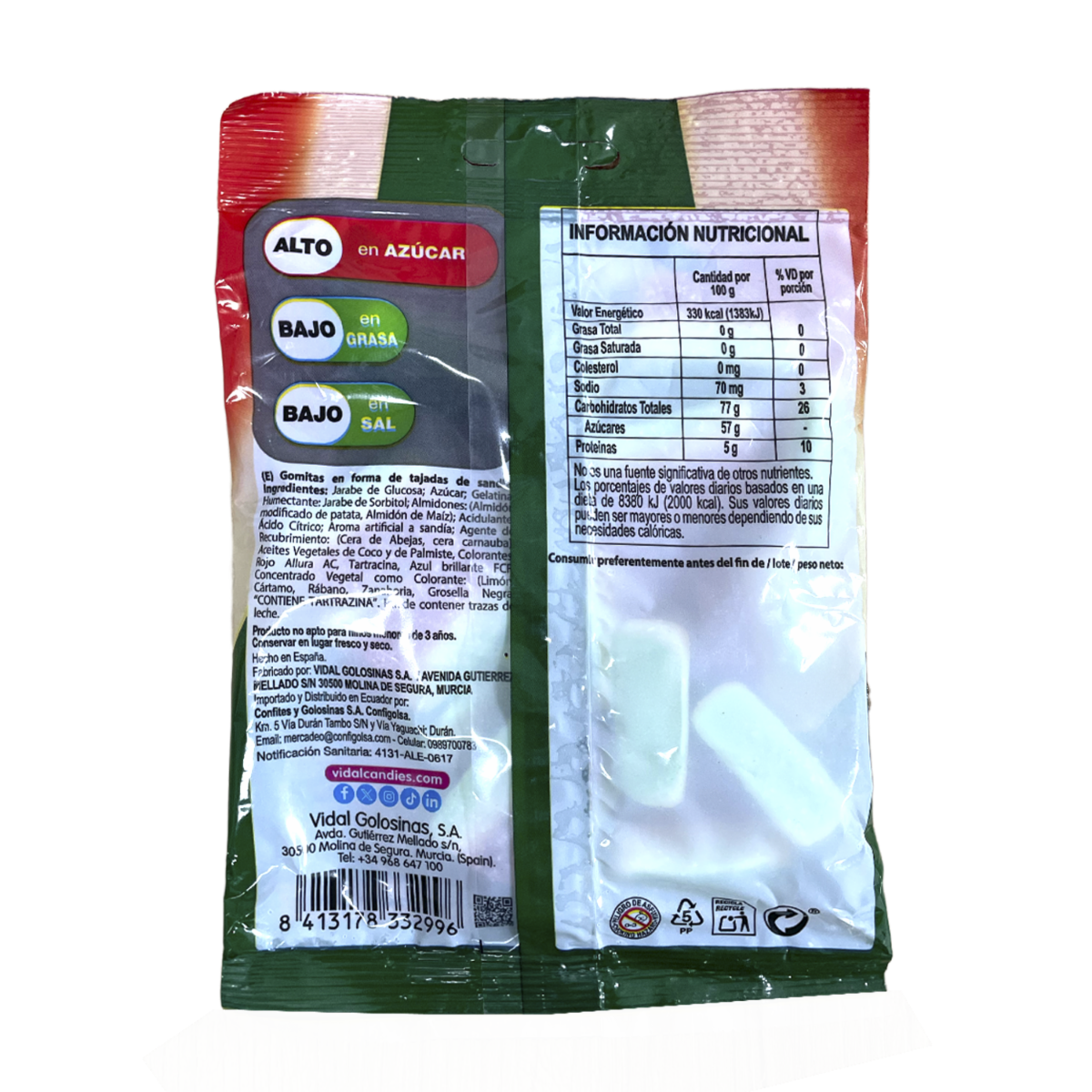 Gomitas Tajada De Sandía VIDAL 80 G