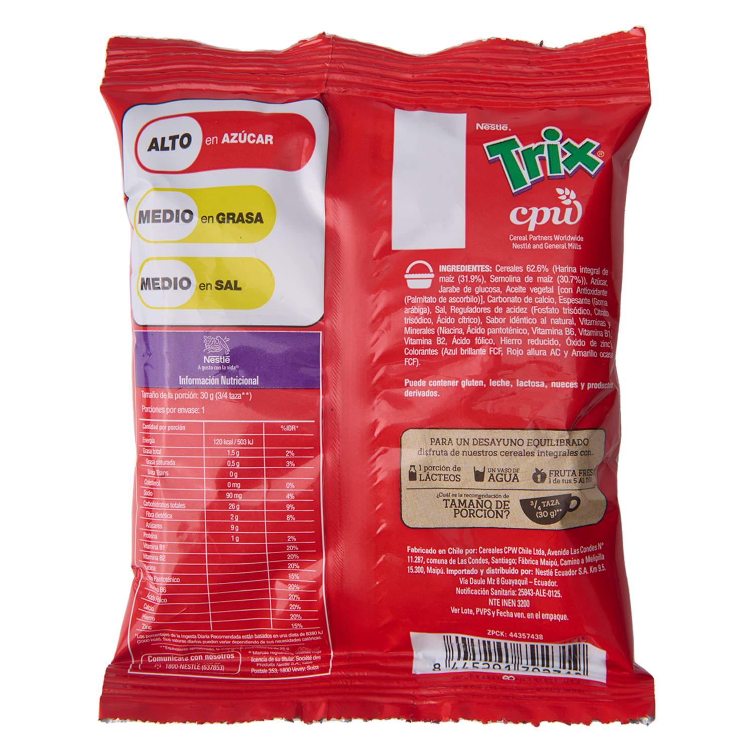 Cereal De Maíz Sabor A Frutas TRIX 30 G