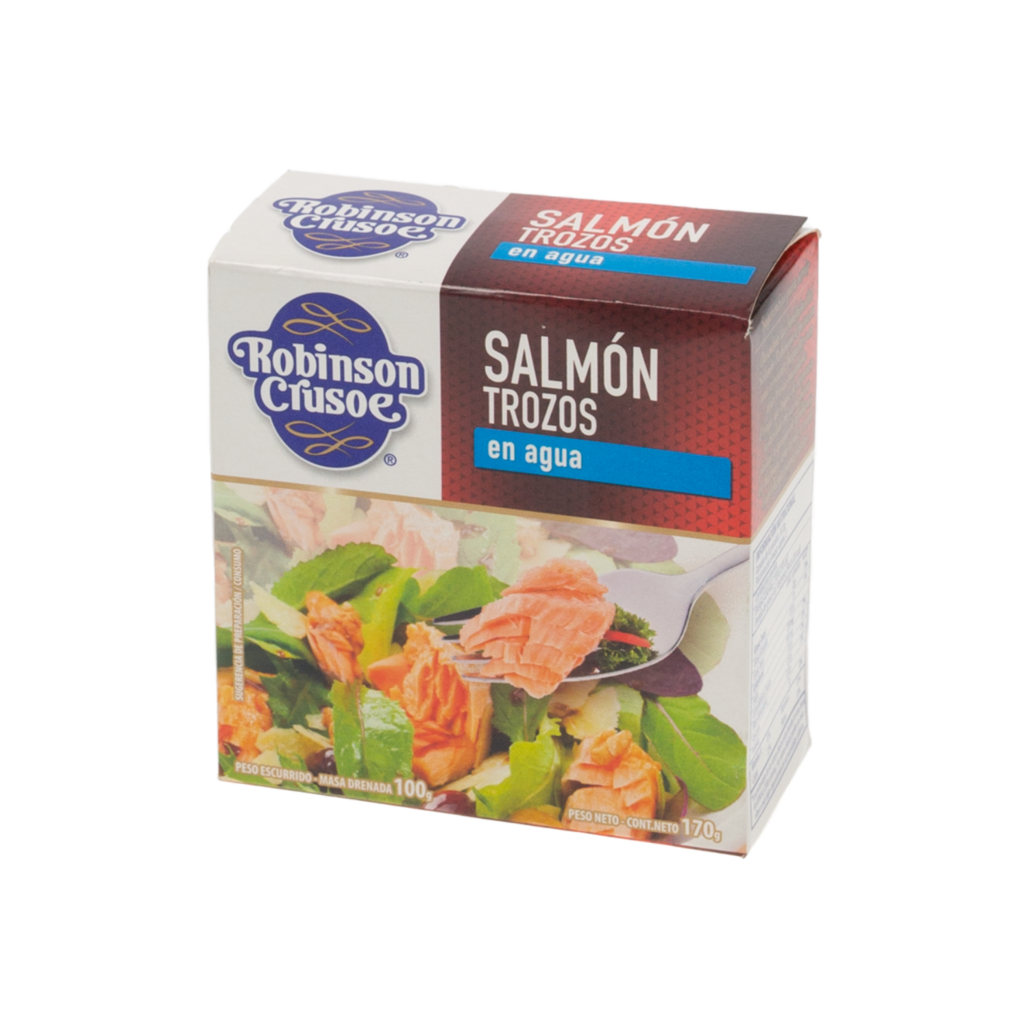 Salmón En Trozos Agua ROBINSON CRUSOE 170 g
