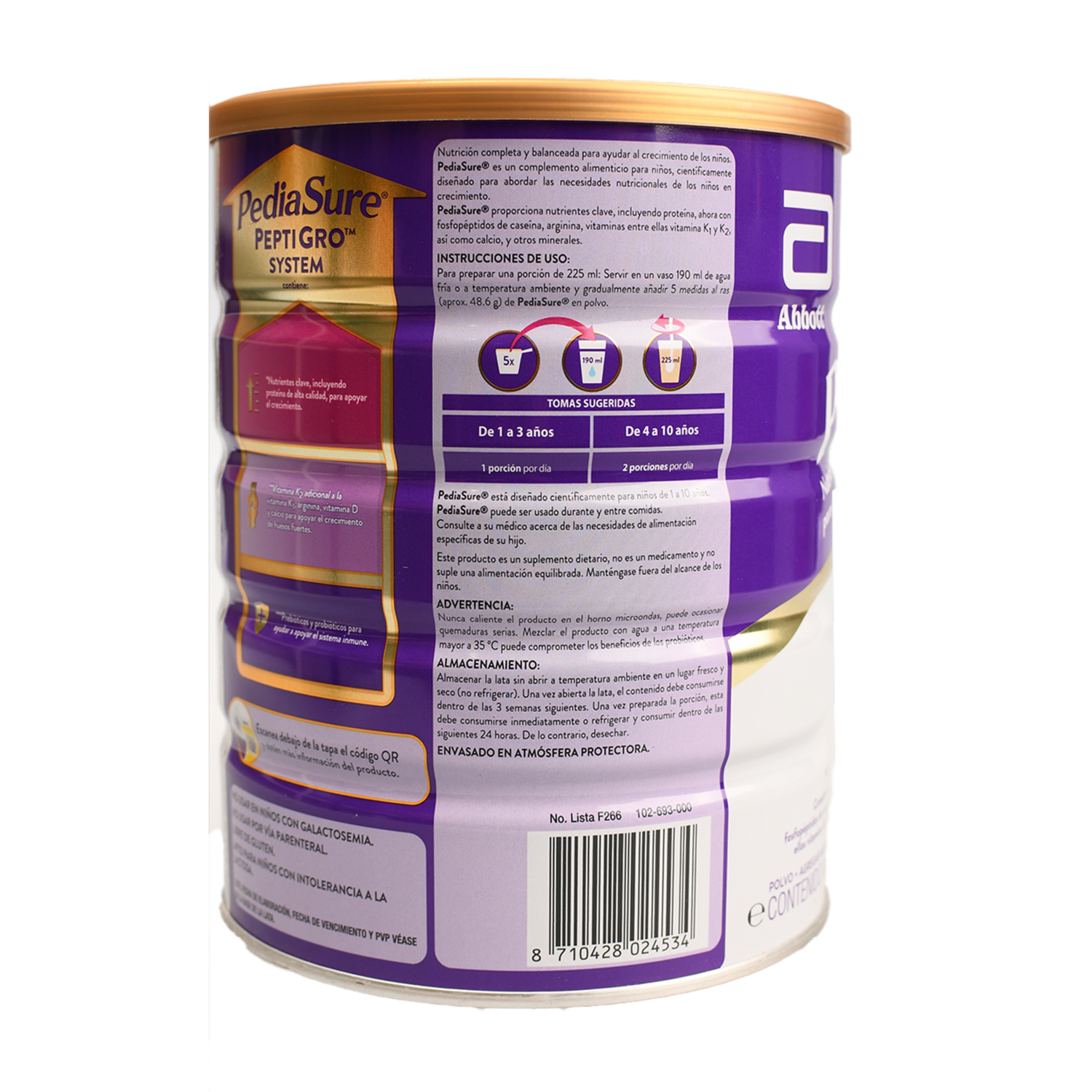 Complemento Infantil En Polvo Sabor A Fresa PEDIASURE 850 G