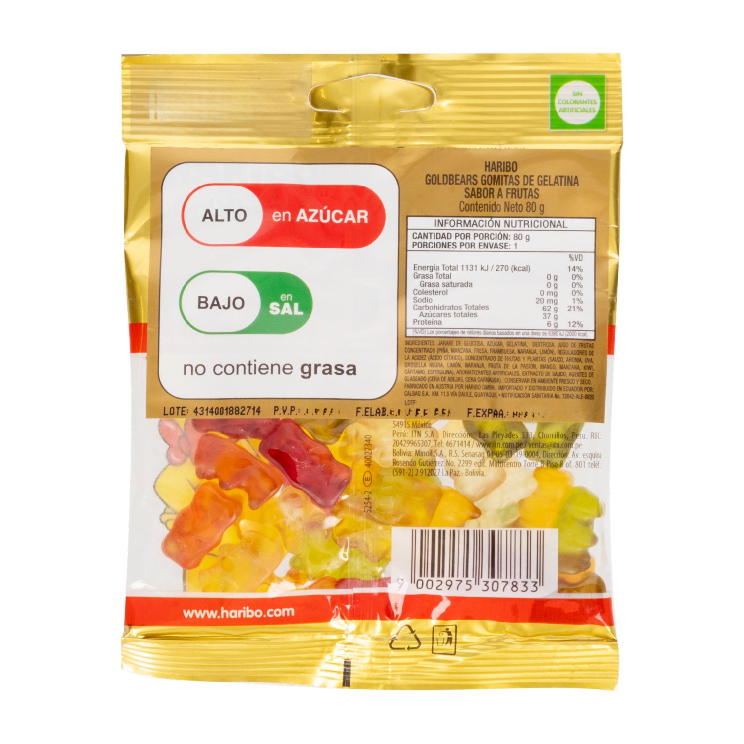 Gomitas Osito De Oro HARIBO 80 g