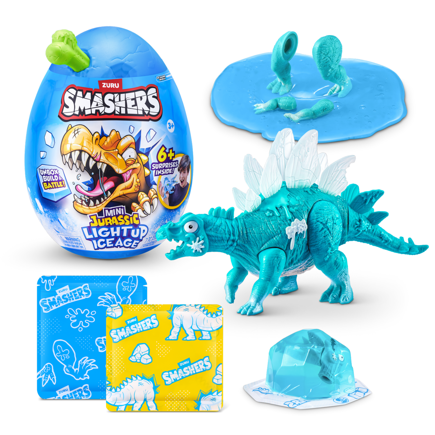 Mini Huevo Era Jurásica De Hielo SMASHERS 7 Piezas