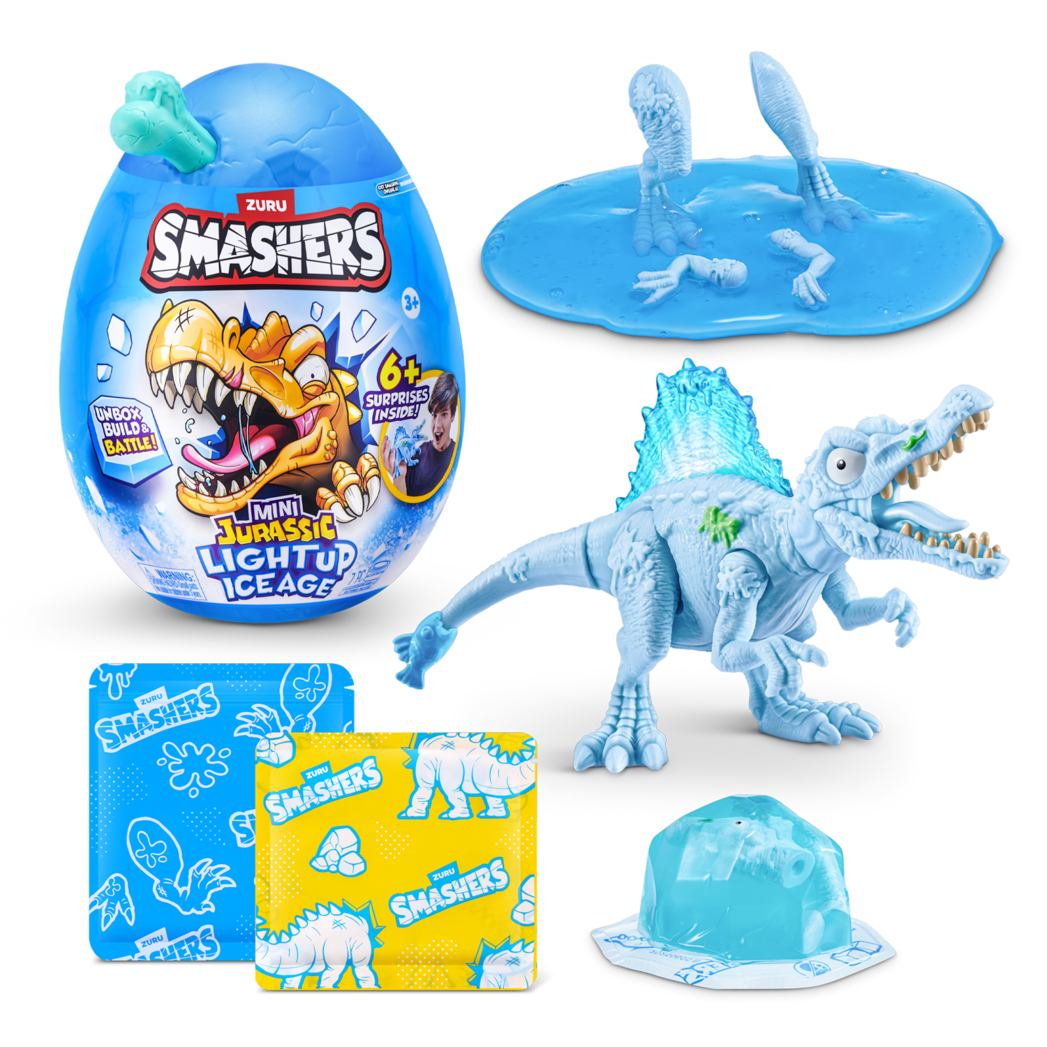 Mini Huevo Era Jurásica De Hielo SMASHERS 7 Piezas