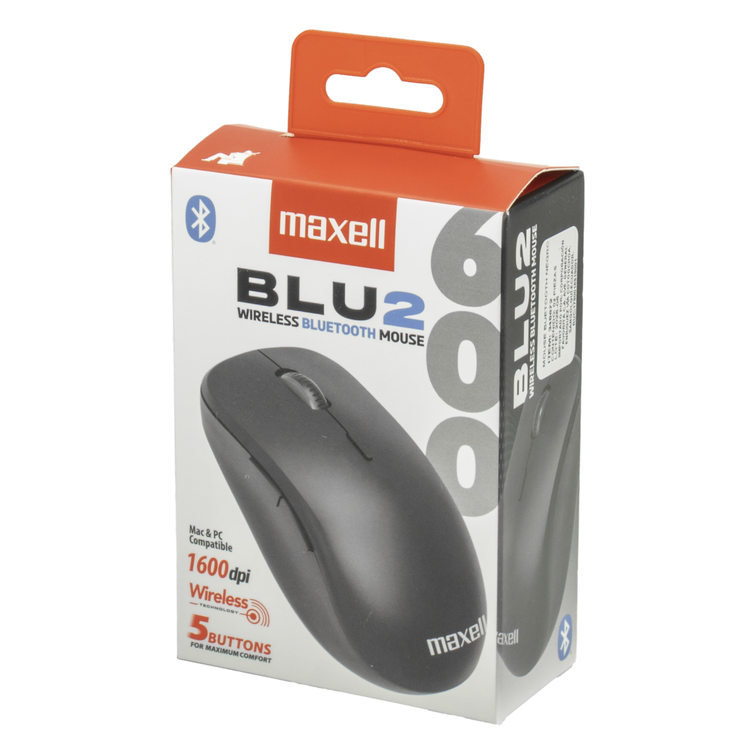 Mouse Bluetooth Negro MAXELL Inalámbricos