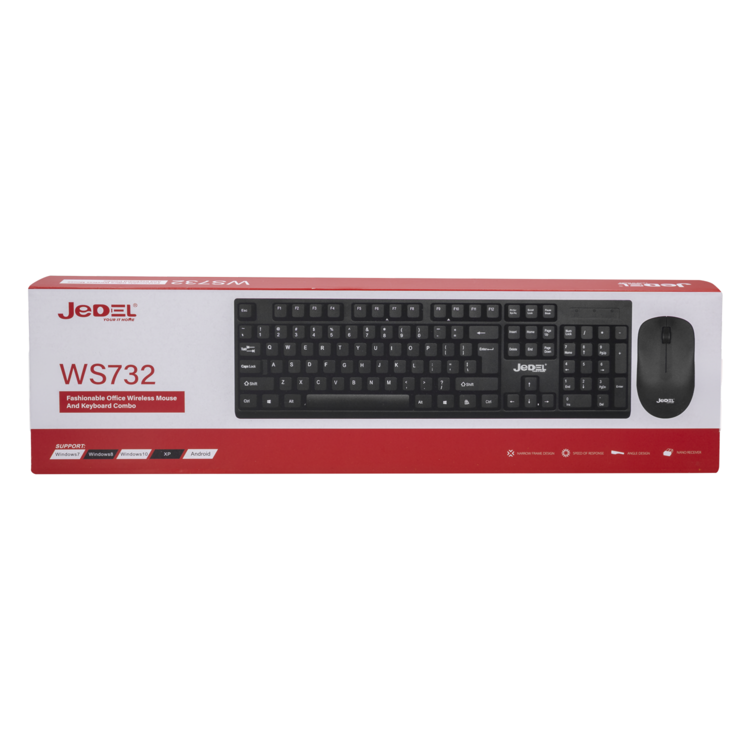 Combo Teclado Y Mouse Wireless Ws732 JEDEL Inalámbricos