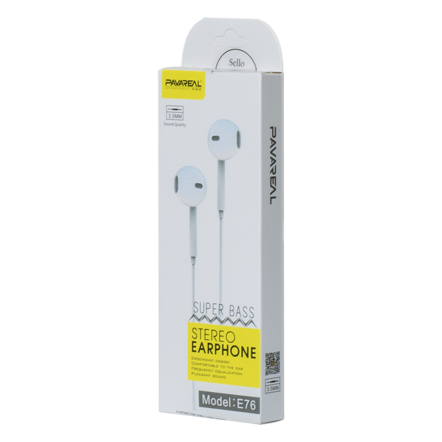 Audífonos Deportivos Con Cable De 3.5 Mm Modelo E76 Blancos PAVAREAL Unidad