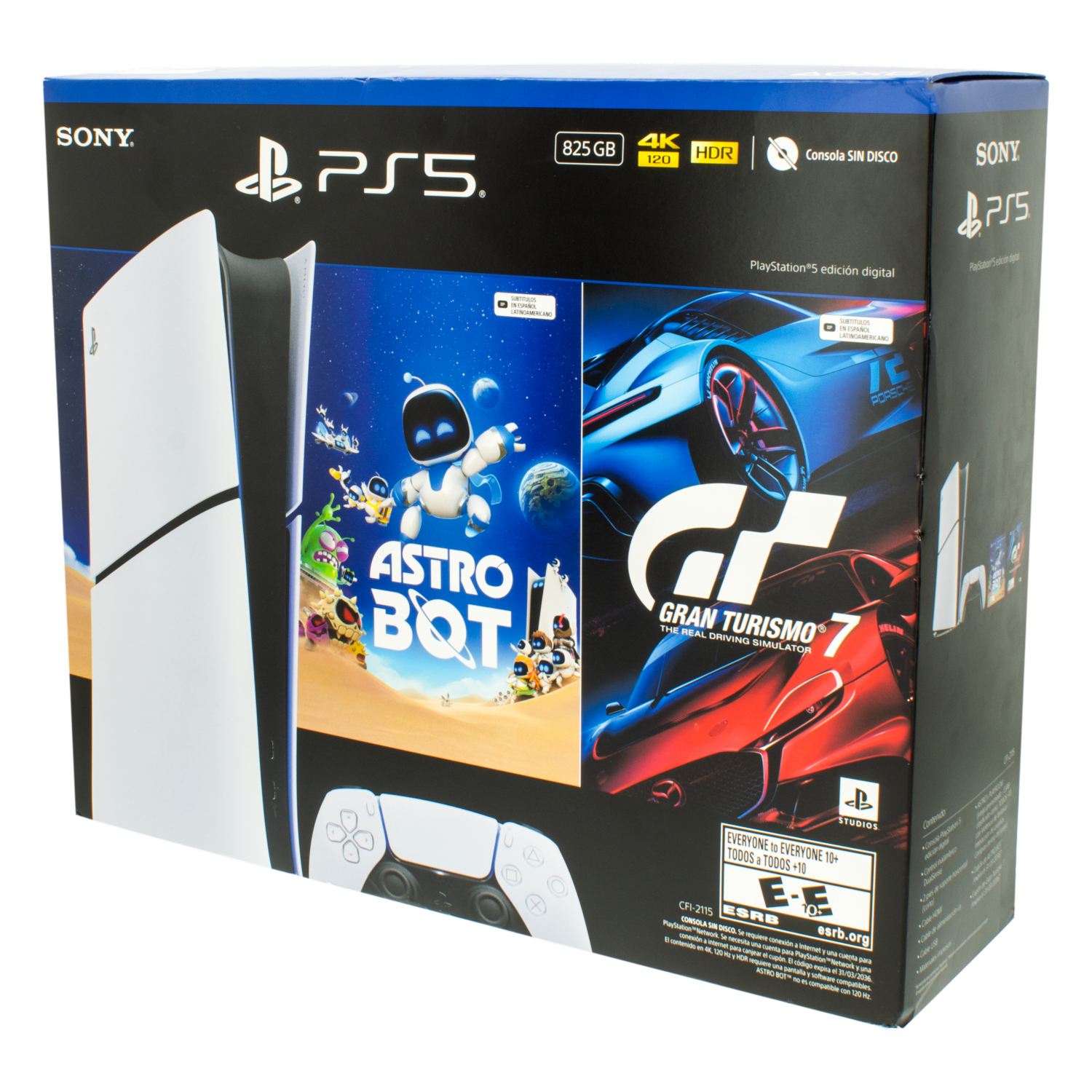 PlayStation 5 Digital + Gran Turismo 7 + Astro Bot SONY 825 Gb