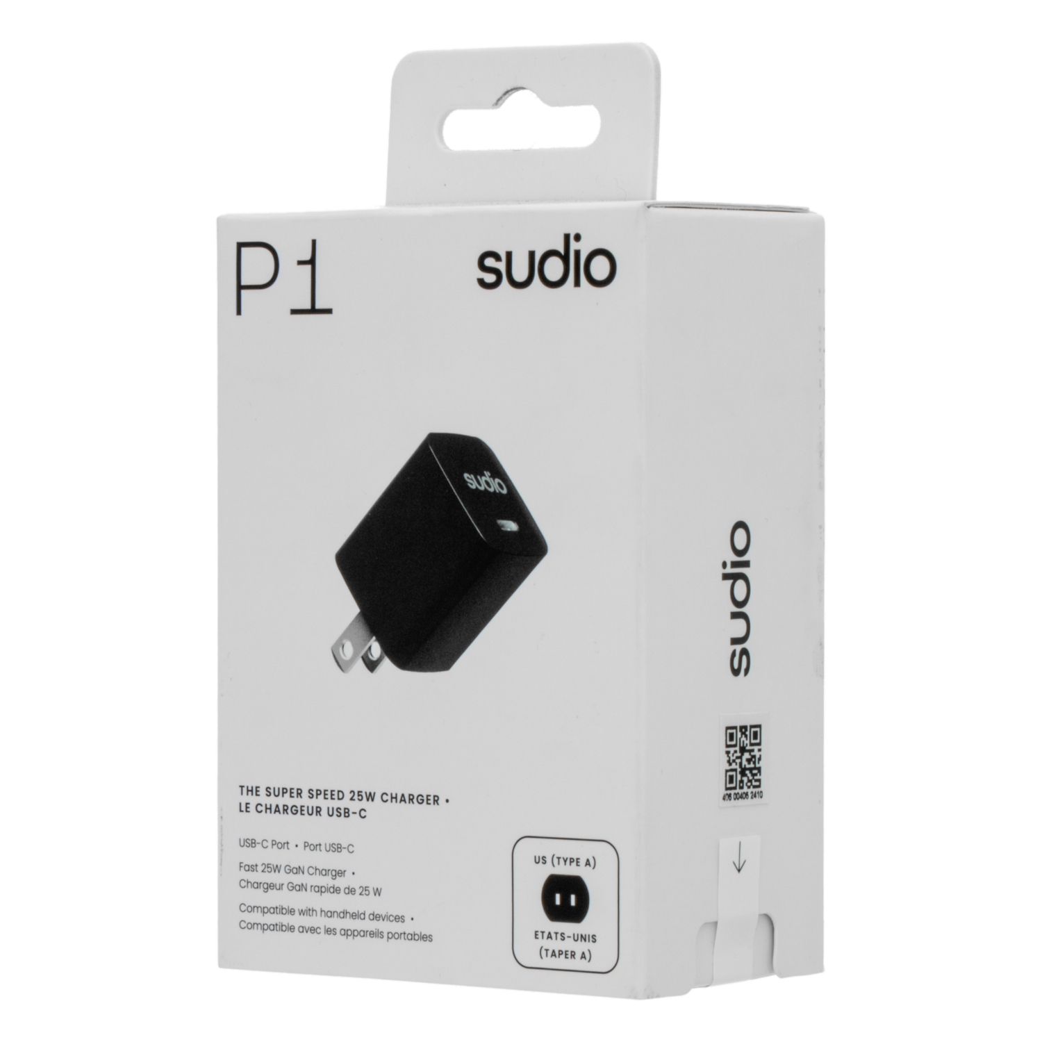 Cargador Tipo Usb – C Negro SUDIO 25 W