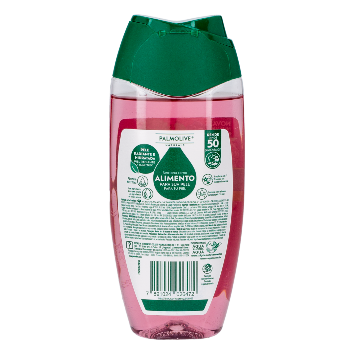 Gel De Baño Naturals Frambuesa y Mora PALMOLIVE 250 Ml