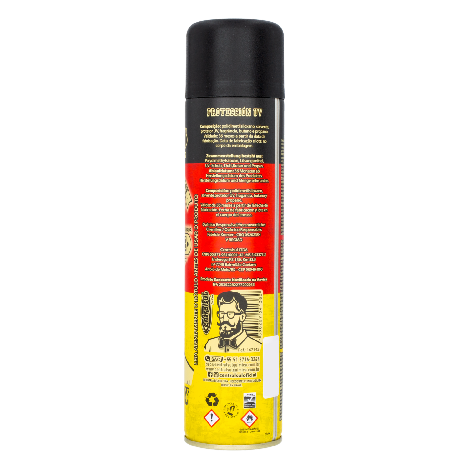Silicona Perfumada Para Auto Con Protección UV Germany CENTRALSUL Aerosol 400 Ml