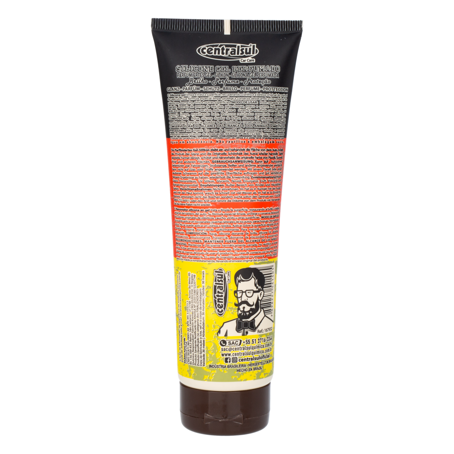 Silicona En Gel Perfumada Para Auto Con Protección UV Germany CENTRALSUL Tubo 250 G