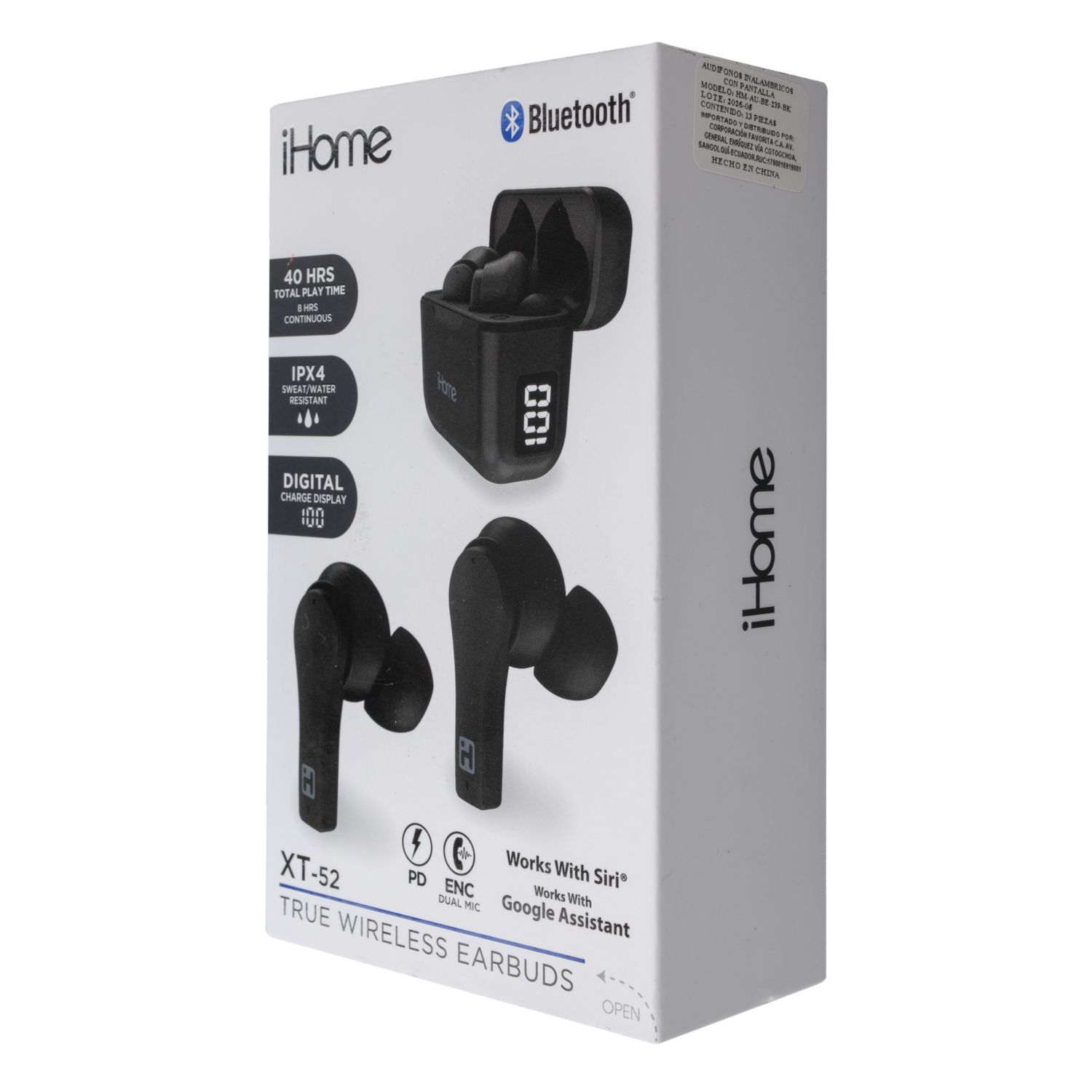 Audífonos Bluetooth Con Pantalla Negro IHOME Inalámbricos