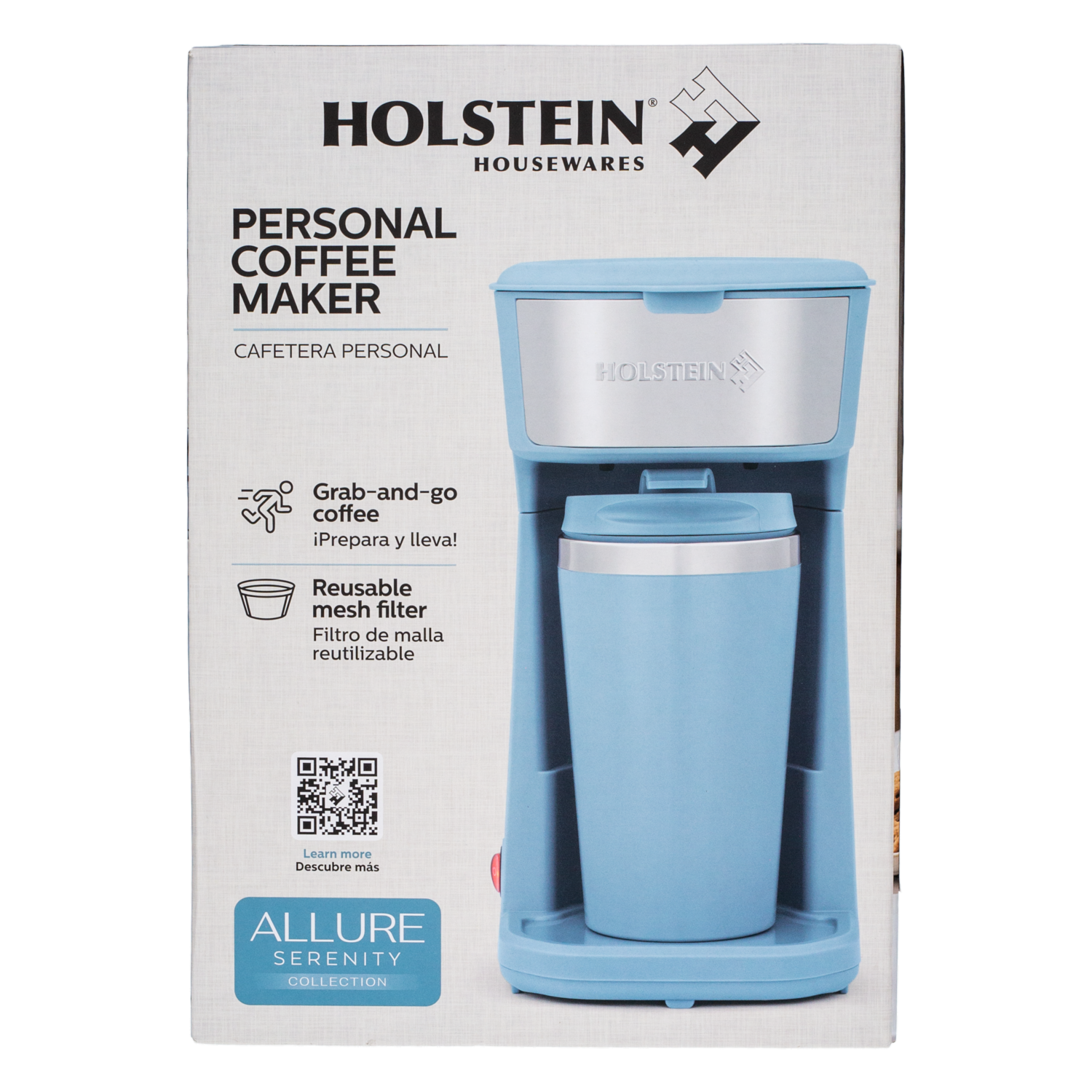 Cafetera Personal Colección Allure Serenity Celeste HOLSTEIN 1 Taza