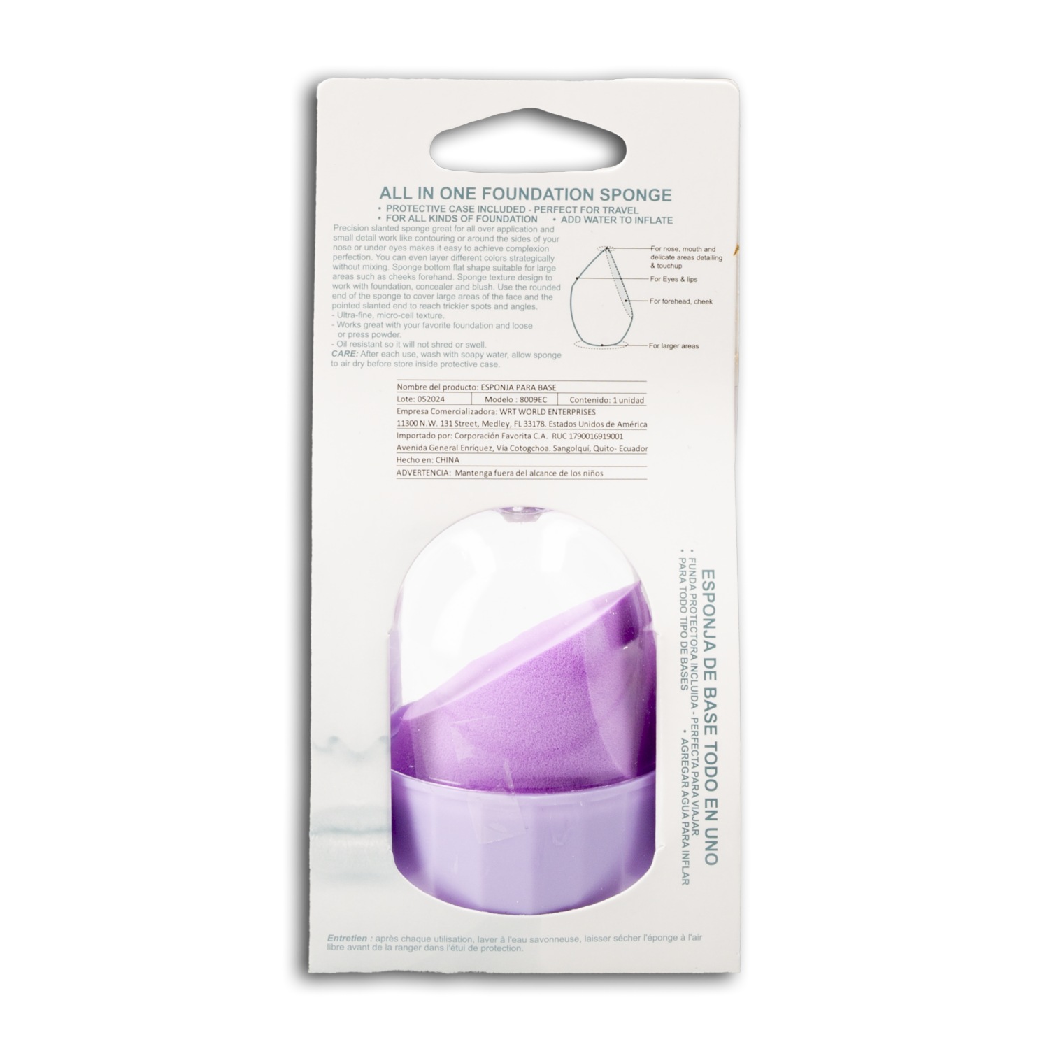 Esponja De Maquillaje Para Base BASICARE Unidad