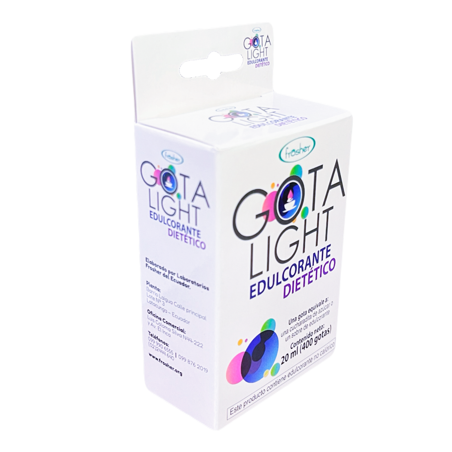 Edulcorante No Calórico Dietético GOTA LIGHT 400 Gotas 20 Ml