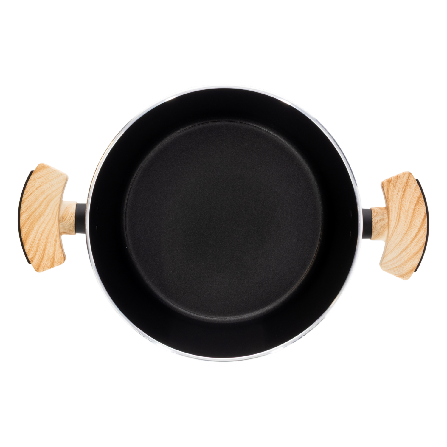 Olla De Inducción Negra Con Tapa KITCHENPRO 24 Cm