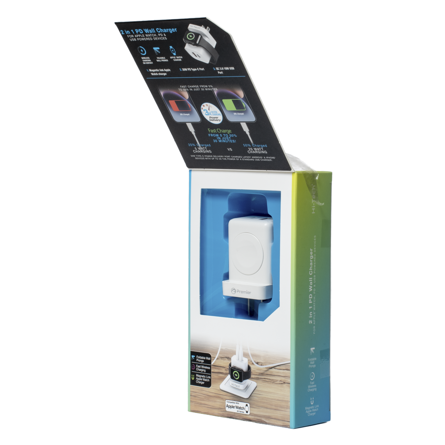 Soporte Para Celular De Carga Inalámbrica Power Delivery Con Cargador De Relojes PREMIER Unidad