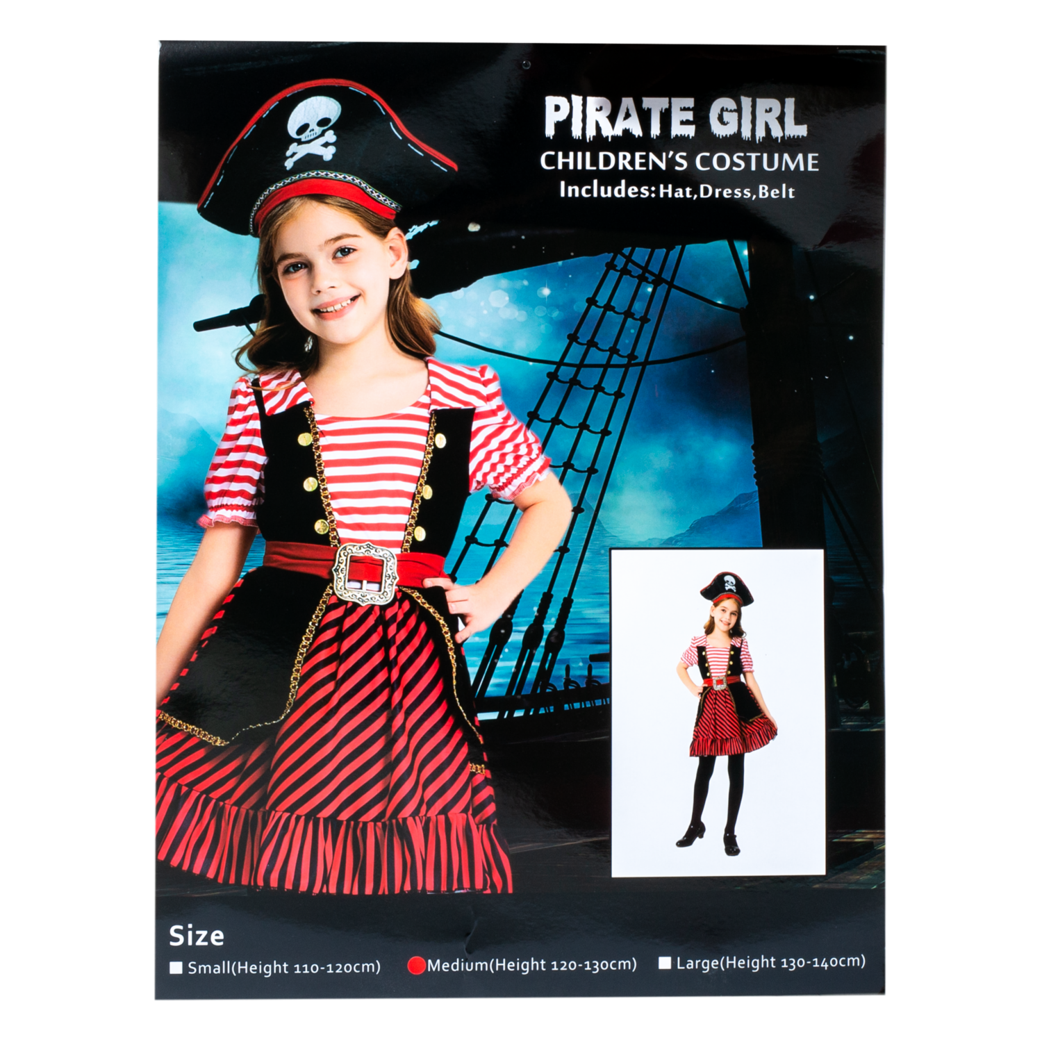 Disfraz De Pirata Para Niña LUCIDA Unidad