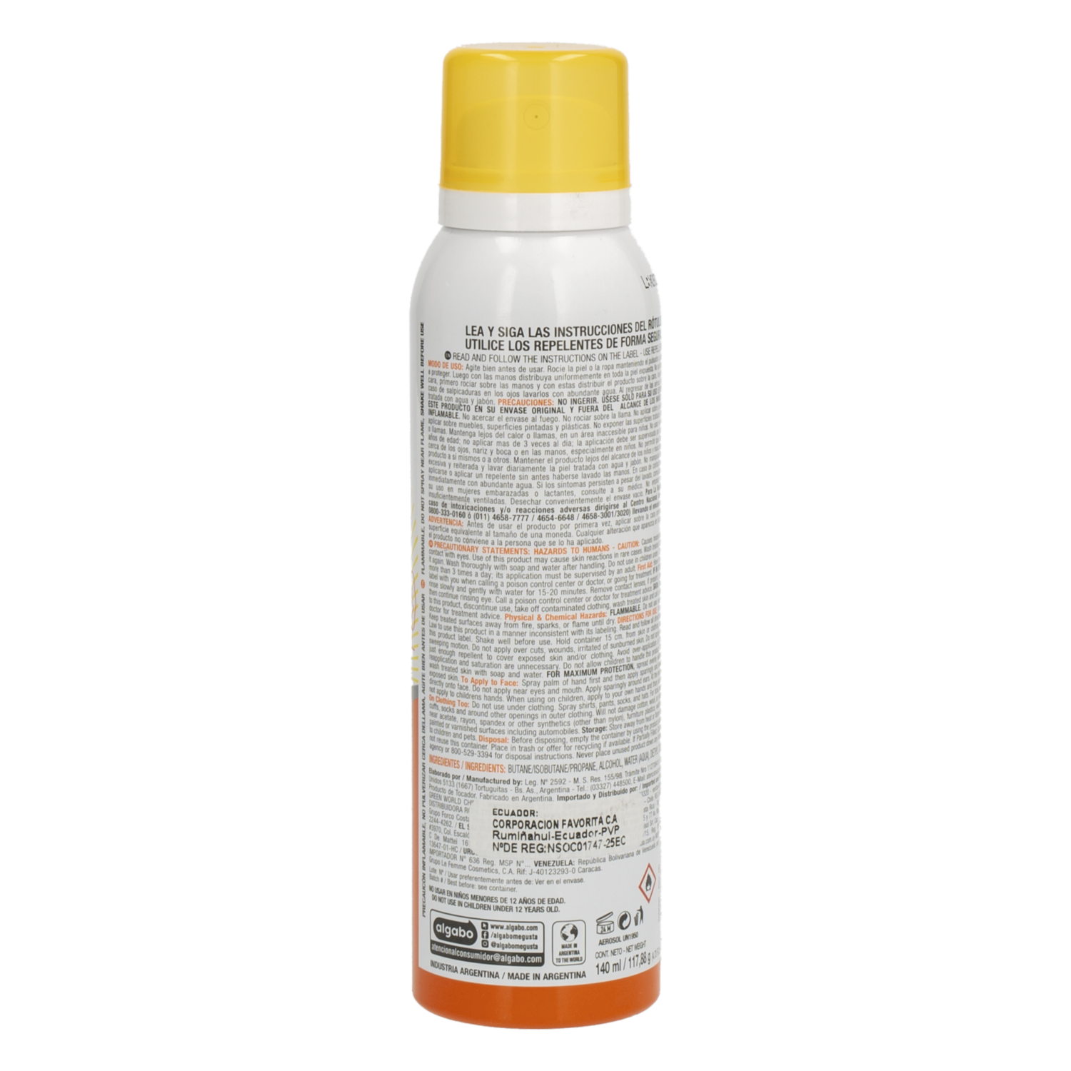 Repelente De Insectos En Aerosol VAIS 140 Ml